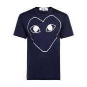 Blauw Hart T-Shirt van Comme Des Garçons Play Comme des Garçons Play ,...