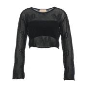 Zwarte T-shirts Polos voor vrouwen Aniye By , Black , Dames