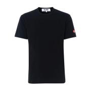 Zwarte katoenen T-shirt met zijlogo Comme des Garçons Play , Black , H...