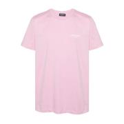 Roze Logo Print T-shirts en Polos Dondup , Pink , Heren