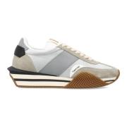 James Sneakers Zilver+crème Ss24 Tom Ford , Multicolor , Heren
