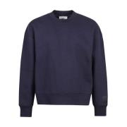 Blauwe Logo-Patch Sweater Ami Paris , Blue , Heren