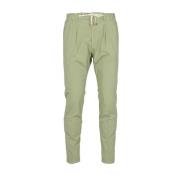 Groene katoenen broek met elastische tailleband Cruna , Green , Heren
