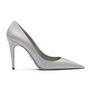 Geborsteld Leren Pumps Prada , Gray , Dames