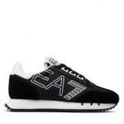 Zwart/Wit Unisex Sneaker Training Emporio Armani EA7 , Black , Heren