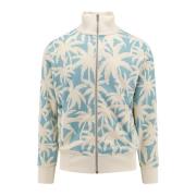 Sweatshirt met Palms Print Palm Angels , Blue , Heren