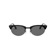 Rb3946 Zonnebril Clubmaster Ovaal Gepolariseerd Ray-Ban , Gray , Dames