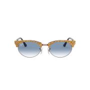 Rb3946 Zonnebril Clubmaster Ovaal Gepolariseerd Ray-Ban , Blue , Dames