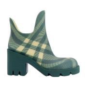 Rubber Enkellaarzen Burberry , Green , Dames