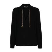 Stijlvolle Shirt Elisabetta Franchi , Black , Dames