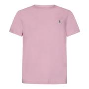 Roze Ribgebreide T-shirts en Polos Polo Ralph Lauren , Pink , Heren