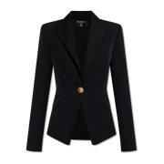 Blazer met puntige revers Balmain , Black , Dames