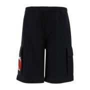 Zwarte Cargo Shorts 44 Label Group , Black , Heren