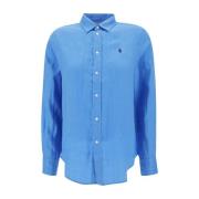 Linnen Overhemden met knoopsluiting Polo Ralph Lauren , Blue , Dames