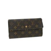 Pre-owned Canvas wallets Louis Vuitton Vintage , Brown , Dames