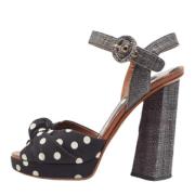 Pre-owned Canvas sandals Dolce & Gabbana Pre-owned , Black , Dames