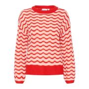 Crescentsz Pullover Trui in Cayenne Saint Tropez , Red , Dames