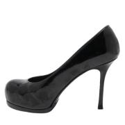 Pre-owned Leather heels Yves Saint Laurent Vintage , Black , Dames