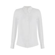 Georgette Shirt met Klepzakken Elisabetta Franchi , White , Dames