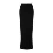 Lange Zwarte Rok met Zijdelingse Split Elisabetta Franchi , Black , Da...