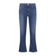 Monica-Z Dames 5-Pocket Broek Re-Hash , Blue , Dames