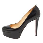 Pre-owned Leather heels Christian Louboutin Pre-owned , Black , Dames