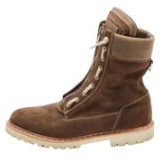 Pre-owned Suede boots Balmain Pre-owned , Brown , Dames