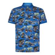 Blauwe Bear Print Polo T-shirts Polo Ralph Lauren , Blue , Heren