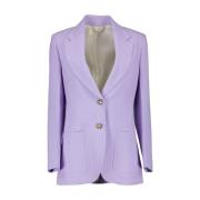 Wollen Textuur Blazer Victoria Beckham , Purple , Dames