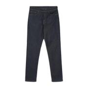 Jeans met logo patch Canali , Blue , Heren