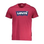 Heren T-shirt met korte mouwen in rood Levi's , Red , Heren