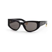 Zwarte ZON Zonnebril Jacquemus , Black , Dames