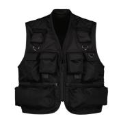 Mouwloos Cargo Vest Prada , Black , Heren