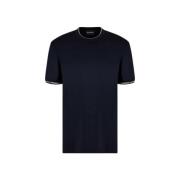 Navy Neck T-Shirt Emporio Armani , Blue , Heren