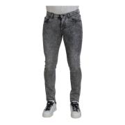 Grijze Slim Fit Denim Jeans Dolce & Gabbana , Gray , Heren