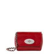 Micro Lily Rode Leren Handtas Mulberry , Red , Dames
