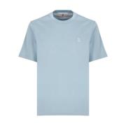 Lichtblauwe T-shirts en Polos voor Mannen Brunello Cucinelli , Blue , ...