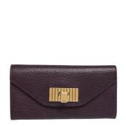 Pre-owned Leather wallets Chloé Pre-owned , Purple , Dames