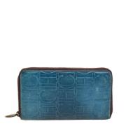 Pre-owned Leather wallets Carolina Herrera Pre-owned , Blue , Dames
