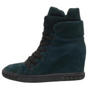 Pre-owned Suede boots Casadei Pre-owned , Green , Dames