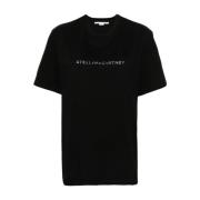 T-shirts en Polos met Glittery Logo Print Stella McCartney , Black , D...
