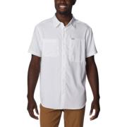 Heren Gerecyclede Polyester Shirt Columbia , White , Heren