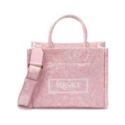 Kleine geborduurde tote tas Versace , Pink , Dames