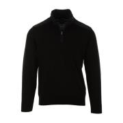 Zwarte Sweaters met Rits Paul & Shark , Black , Heren