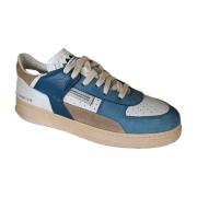 Multicolor Leren Sneakers RUN OF , Blue , Heren