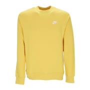 Vivid Sulfur/White Crew Sweatshirt Nike , Yellow , Heren
