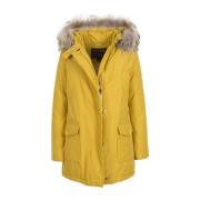 Authentieke Arctic Parka met Afneembare Bontkraag Woolrich , Yellow , ...