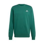 Groene Heren Sweatshirt met Logo Borduursel Adidas , Green , Heren