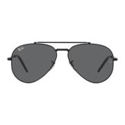 Rb3625 Zonnebril Nieuw Aviator Gepolariseerd Ray-Ban , Black , Dames