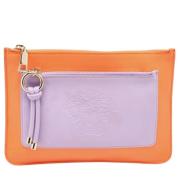Pre-owned Leather clutches Versace Pre-owned , Orange , Dames